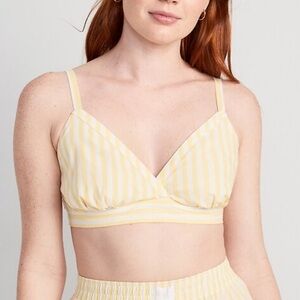 Old Navy Matching Printed Smocked Bralette Top and High Waist Pajama Pants Sz S